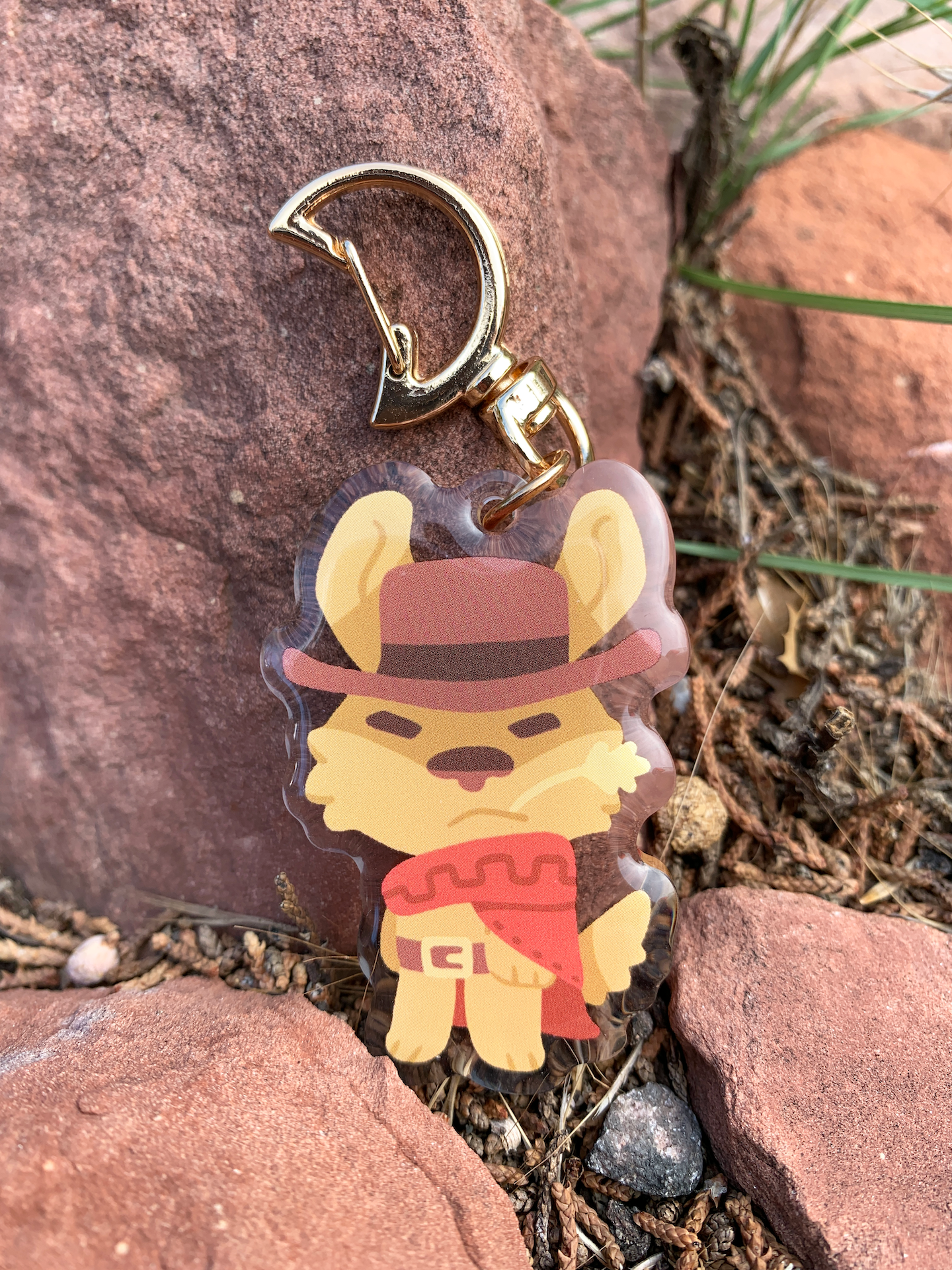 Lone Coyote Keychain