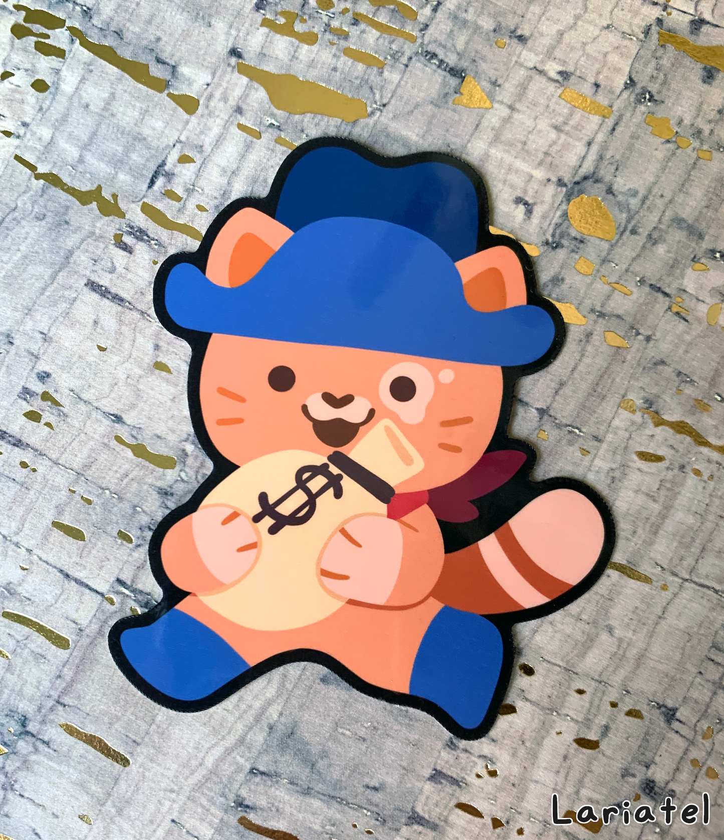 Thievin' Bandit Cat Sticker