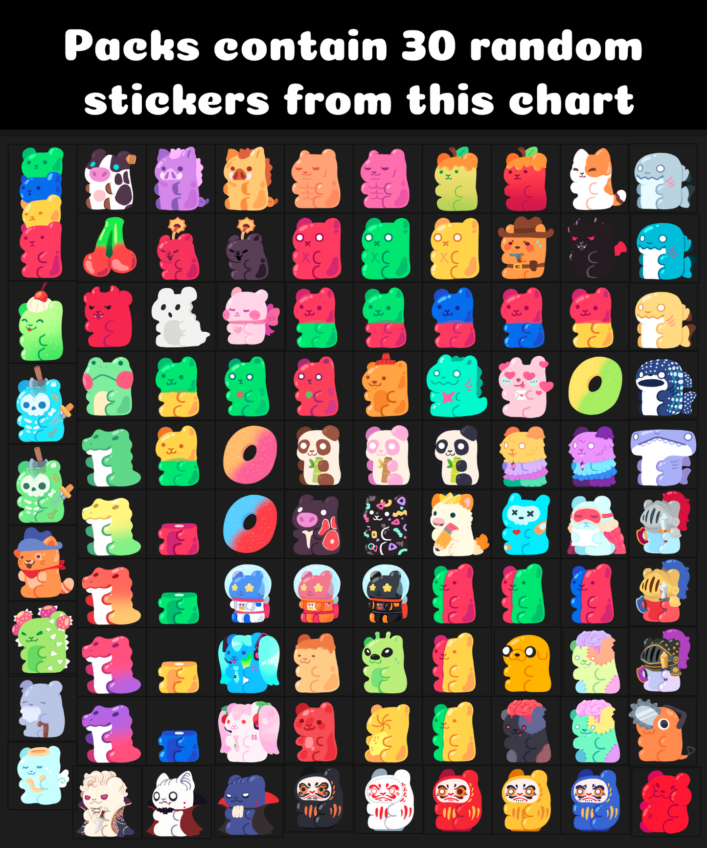 Gummy Sticker Flakes