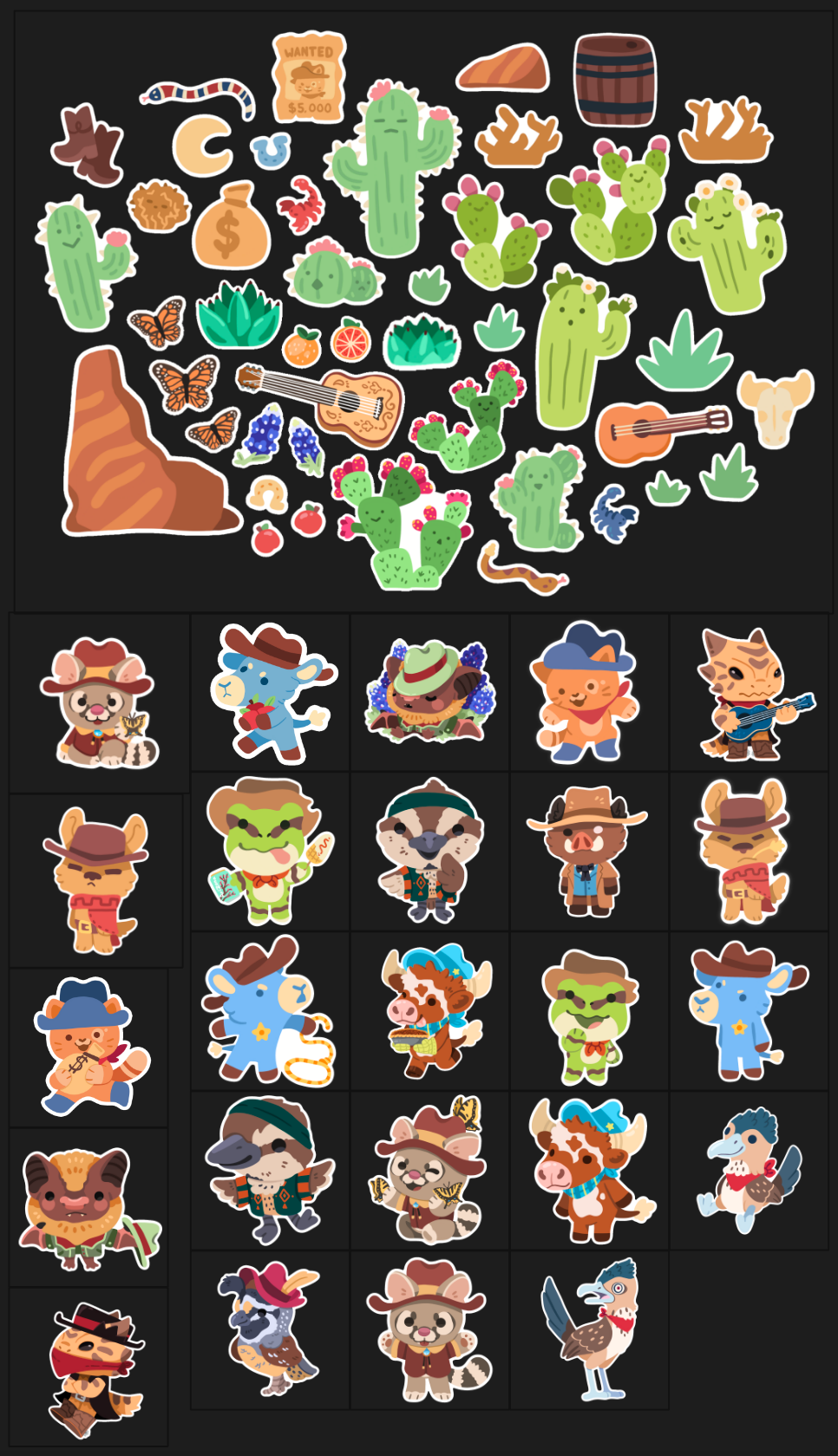 Wild West Sticker Flakes