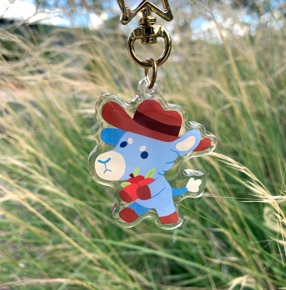 Sheriff Donkey Keychain