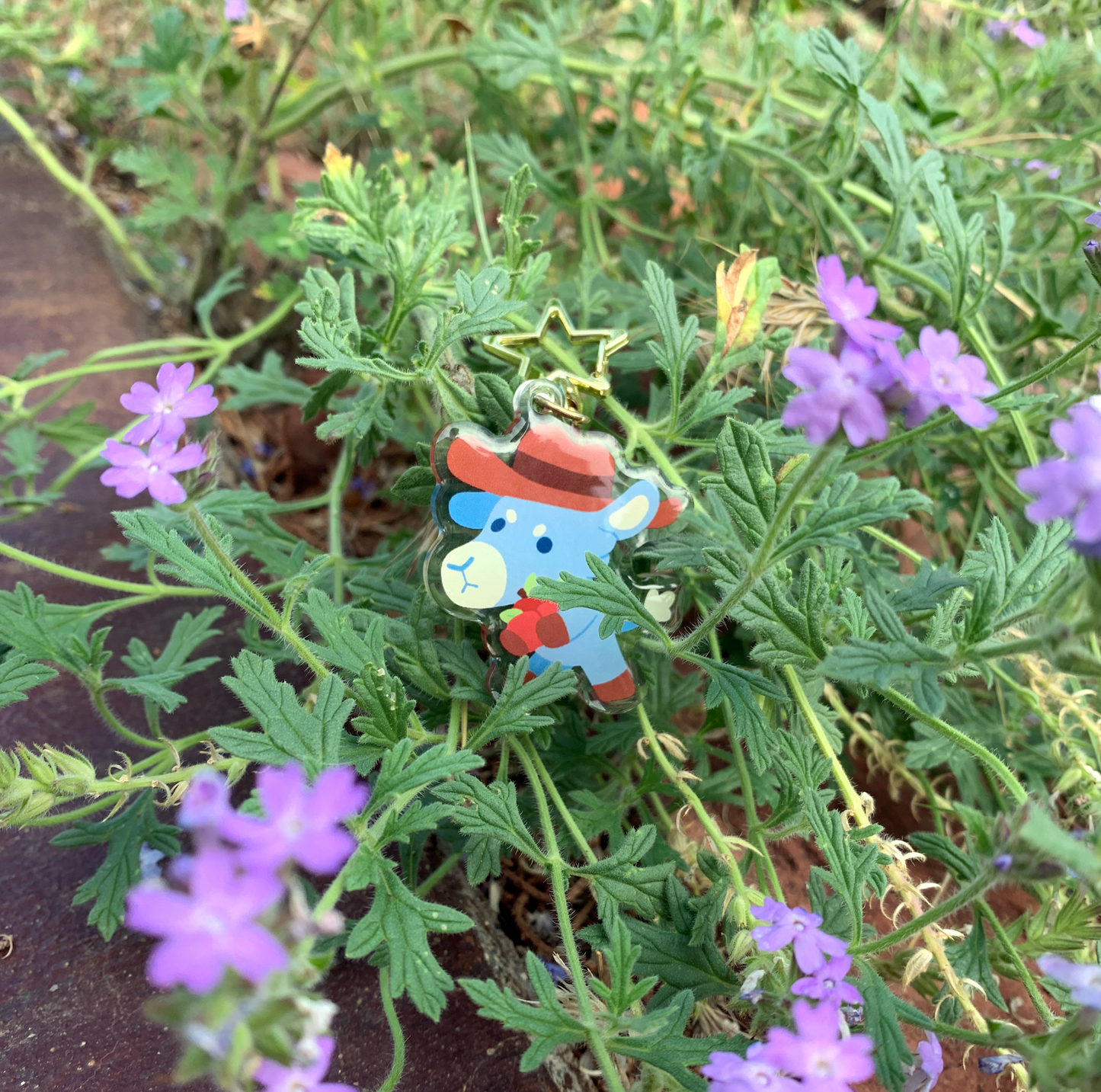 Sheriff Donkey Keychain