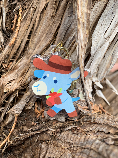 Sheriff Donkey Keychain