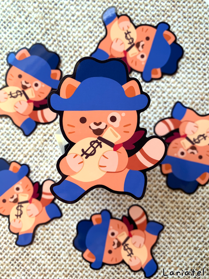 Thievin' Bandit Cat Sticker