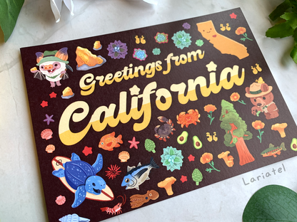 Greetings from California - Large Postcard
