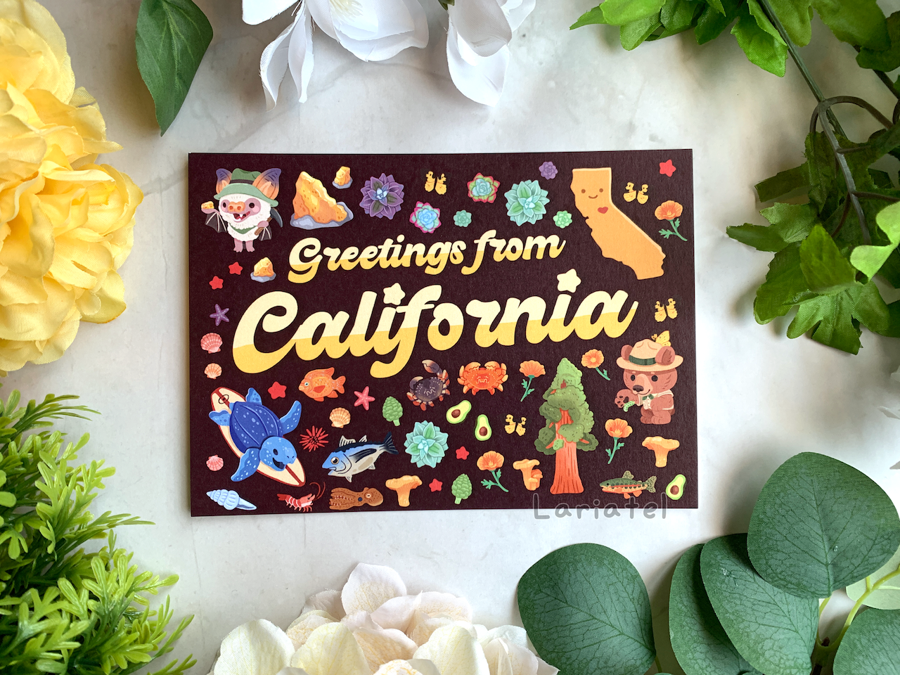Greetings from California - Large Postcard