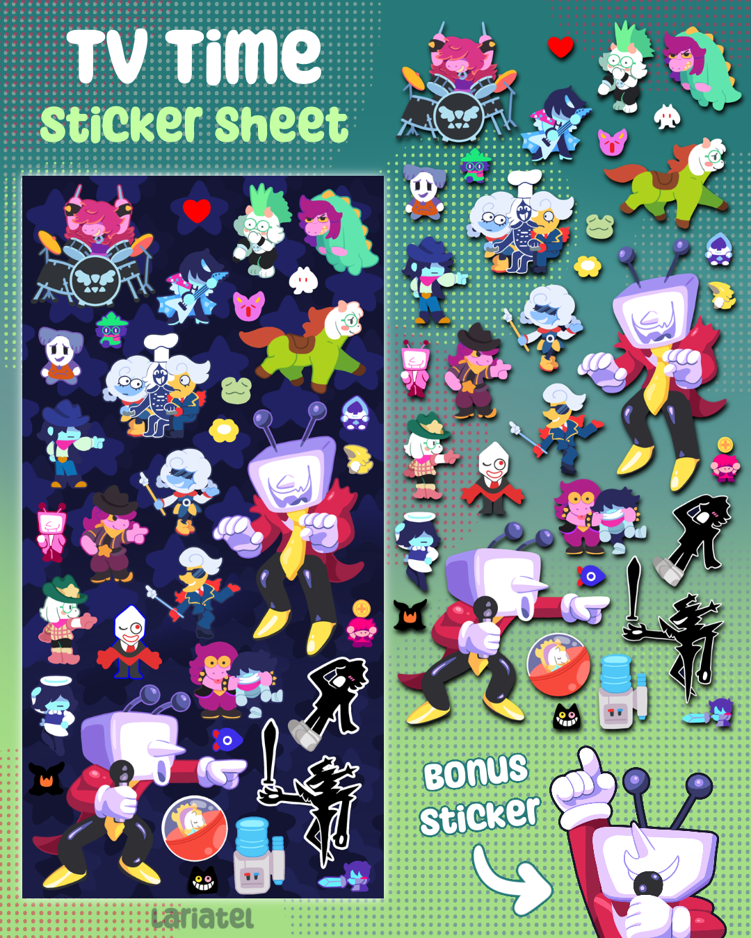 TV Time Sticker Sheet