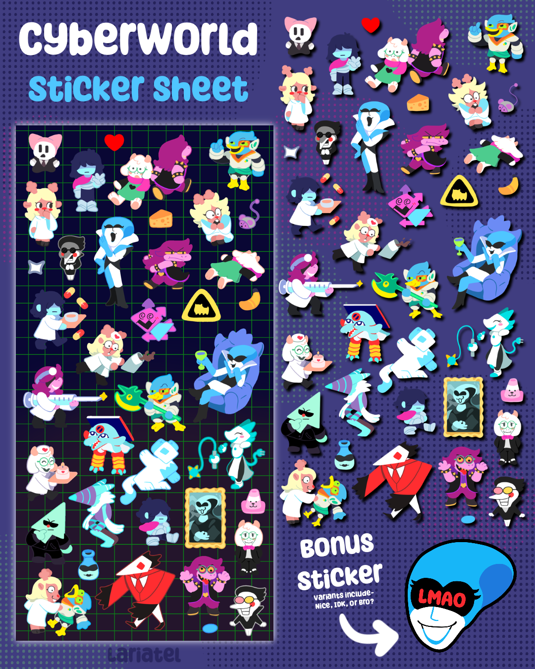 Cyber World Sticker Sheet