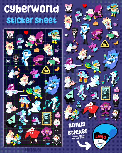 Cyber World Sticker Sheet