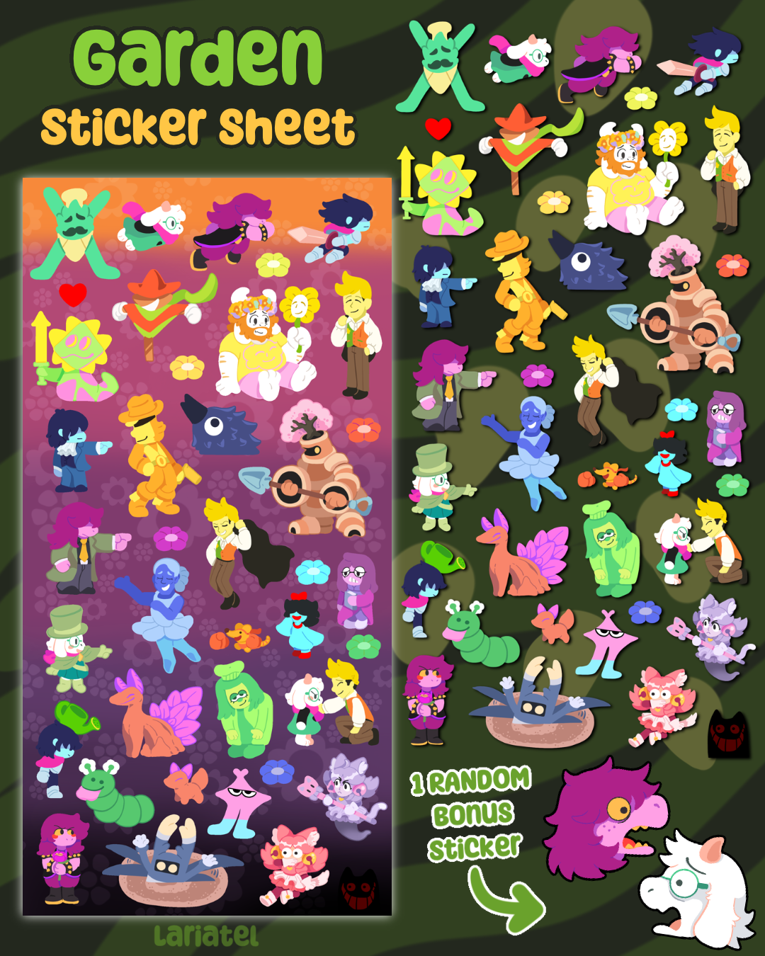 Deltarune Chapter 5 themed sticker sheet