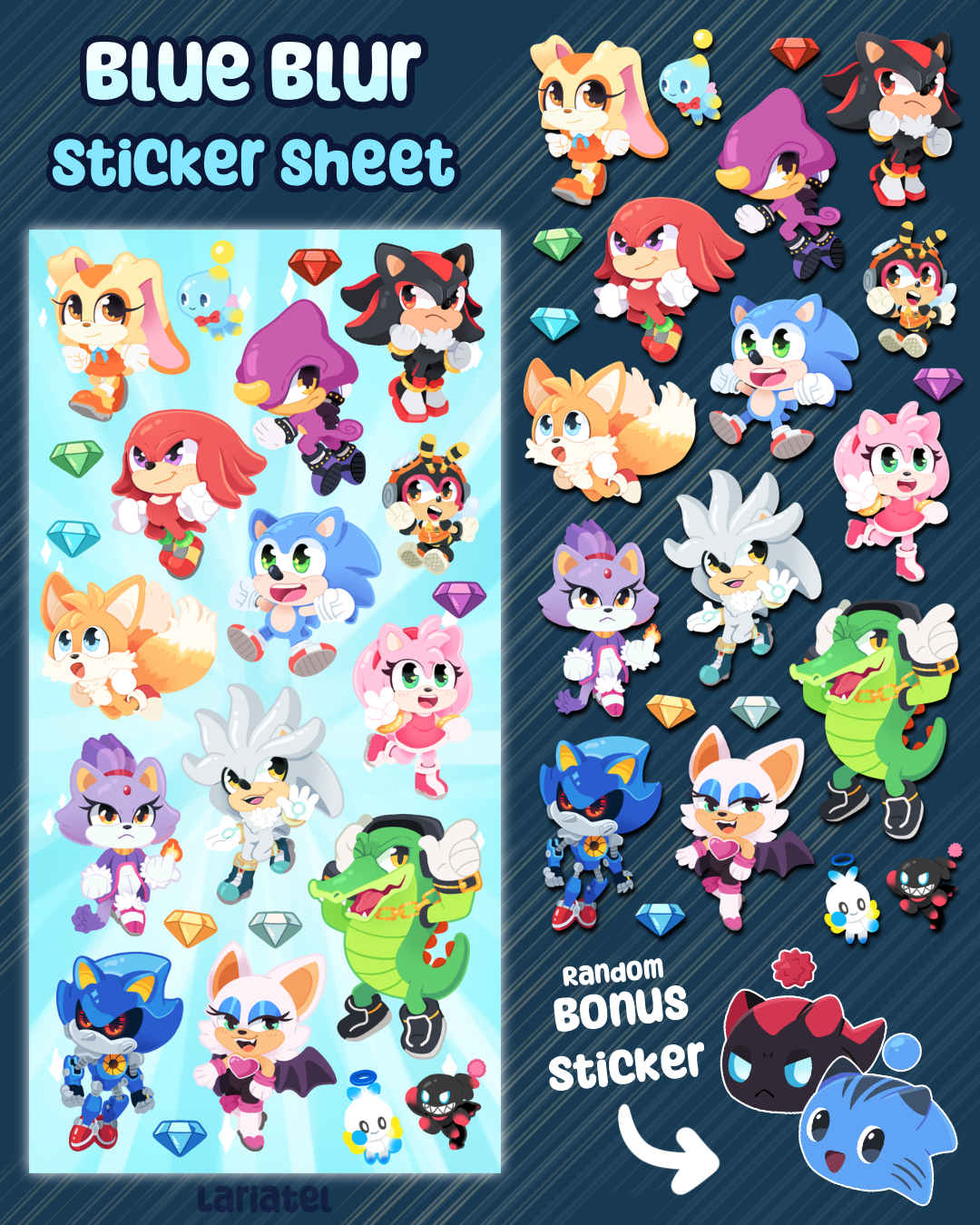Blue Blur Sticker Sheet